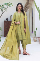 3 Piece Chambray Jacquard Unstitched Suit MJ-42009