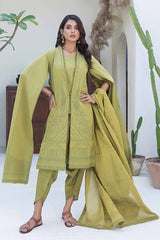 3 Piece Chambray Jacquard Unstitched Suit MJ-42009