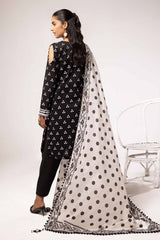 3 Piece Unstitched Embroidered Jacquard Suit with Jacquard Dupatta MJ-42022