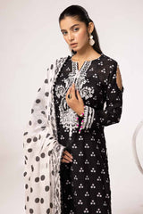 3 Piece Unstitched Embroidered Jacquard Suit with Jacquard Dupatta MJ-42022