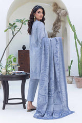 3 Piece Chambray Jacquard Unstitched Suit MJ-42032