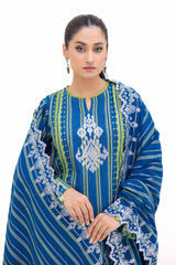 3 Piece Unstitched Embroidered Jacquard Suit MJ-42051