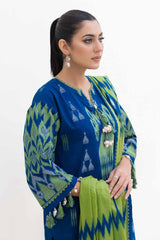 3 Piece Unstitched Jacquard Suit with Printed Cotton Net Dupatta MJ-42053