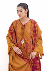 3 Piece Unstitched Jacquard Suit MJ-42054