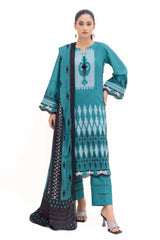 3 Piece Unstitched Jacquard Suit with Printed Pashmina Dupatta MJ-42058