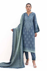3 Piece Unstitched Jacquard Suit MJ-42059