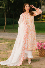 3 Piece Unstitched Printed Lawn Suit with Embroidered Denting Lawn Dupatta DN-52003