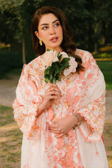 3 Piece Unstitched Printed Lawn Suit with Embroidered Denting Lawn Dupatta DN-52003