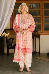 3 Piece Unstitched Printed Lawn Suit with Lacquer Printed Lawn Dupatta CL-42243 A