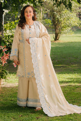 3 Piece Unstitched Embroidered Lawn Suit with Embroidered Denting Lawn Dupatta DN-42041