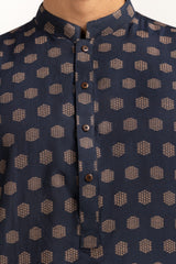 Navy Blue Styling Kurta KR-PLN24-027