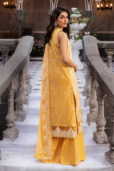 3 Piece Embroidered Lawn Unstitched Suit with Embroidered Chiffon Dupatta PM-42007