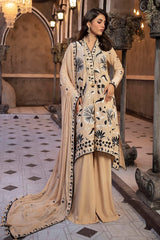 3 Piece Embroidered Lawn Unstitched Suit with Embroidered Chiffon Dupatta PM-42012