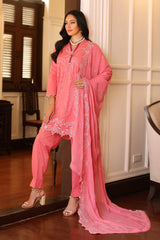 3 Piece Embroidered Lawn Unstitched Suit with Embroidered Chiffon Dupatta PM-42023
