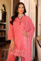3 Piece Embroidered Lawn Unstitched Suit with Embroidered Chiffon Dupatta PM-42023