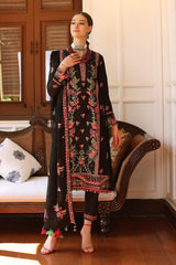 3 Piece Embroidered Lawn Unstitched Suit with Embroidered Chiffon Dupatta PM-42024