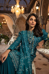 3 Piece Embroidered Lawn Unstitched Suit with Embroidered Chiffon Dupatta PM-42026