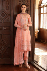 3 Piece Embroidered Lawn Unstitched Suit with Embroidered Chiffon Dupatta PM-42029