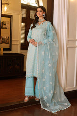 3 Piece Lurex Embroidered Lawn Unstitched Suit with Embroidered Organza Dupatta PM-42034