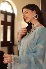3 Piece Lurex Embroidered Lawn Unstitched Suit with Embroidered Organza Dupatta PM-42034