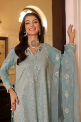 3 Piece Lurex Embroidered Lawn Unstitched Suit with Embroidered Organza Dupatta PM-42034