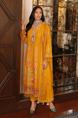 3 Piece Embroidered Lawn Unstitched Suit with Embroidered Chiffon Dupatta PM-42035