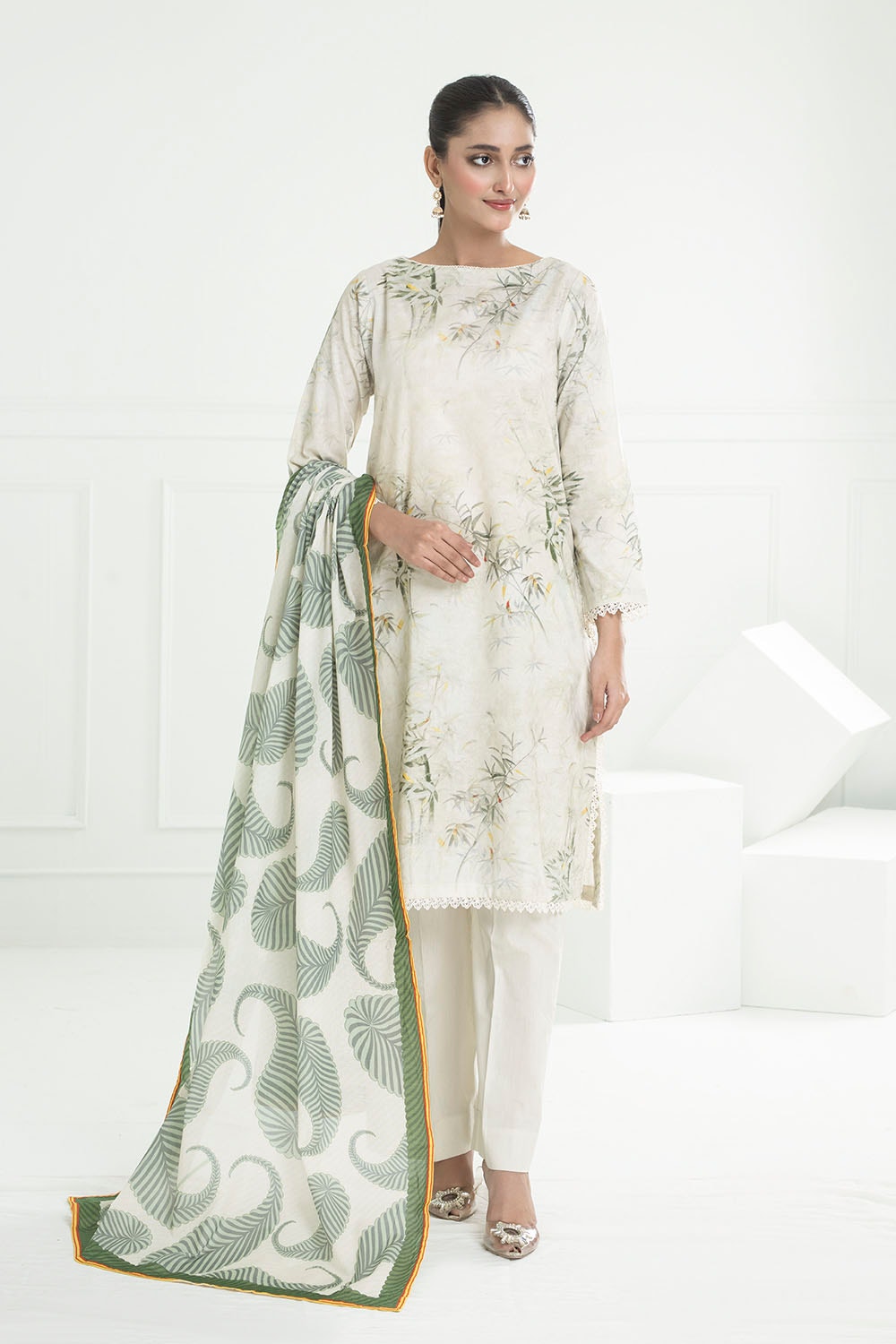 3 Piece Unstitched Printed Lawn Suit CL-52428