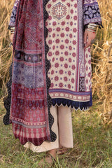 3 Piece Unstitched Embroidered Printed Lawn Suit SP-52069