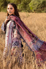 3 Piece Unstitched Embroidered Printed Lawn Suit SP-52069