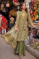 3 Piece Lawn Unstitched Foil Printed Suit CL-32446 B