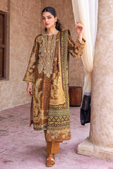 3 Piece Embroidered Khaddar Unstitched Suit with Digital Printed Khaddar Dupatta K-32016