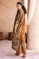 3 Piece Embroidered Khaddar Unstitched Suit with Digital Printed Khaddar Dupatta K-32016