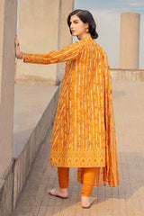 3 Piece Cambric Printed Unstitched Suit with Denting Lawn Dupatta DN-32099 B