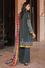 3 Piece Khaddar Jacquard Unstitched Suit with Cotton Net Dupatta MJ-32072