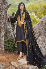 3 Piece Embroidered Khaddar Unstitched Suit with Embroidered Pashmina Shawl AP-32058