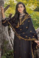 3 Piece Embroidered Khaddar Unstitched Suit with Embroidered Pashmina Shawl AP-32058