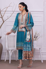 3 Piece Printed Cotail Unstitched Suit with Printed Cotail Dupatta WNS-32251 A