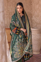 3 Piece Embroidered Digital Printed Khaddar Unstitched Suit with Digital Printed Pashmina Shawl AP-32027