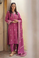 3 Piece Embroidered Linen Unstitched Suit with Embroidered Linen Dupatta RC-32003