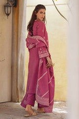3 Piece Embroidered Linen Unstitched Suit with Embroidered Linen Dupatta RC-32003