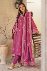 3 Piece Embroidered Linen Unstitched Suit with Embroidered Linen Dupatta RC-32003
