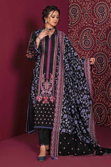 3 Piece Embroidered Khaddar Unstitched Suit with Embroidered Khaddar Dupatta K-32030