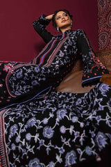 3 Piece Embroidered Khaddar Unstitched Suit with Embroidered Khaddar Dupatta K-32030