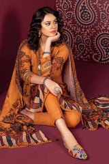 3 Piece Cotton Linen Unstitched Suit K-32006
