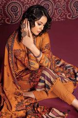 3 Piece Cotton Linen Unstitched Suit K-32006