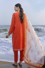 3 Piece Embroidered Jacquard Unstitched Suit with Sequins Paper Cotton Dupatta MJ-32055