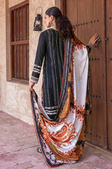 3 Piece Embroidered Khaddar Unstitched Suit with Pashmina Shawl AP-32053