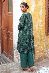 3 Piece Digital Printed Dobby Linen Uncstitched Suit LT-32013 A