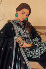 3 Piece Embroidered Linen Unstitched Suit with Embroidered Linen Dupatta RC-32001