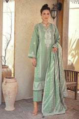 3 Piece Embroidered Linen Unstitched Suit with Embroidered Linen Dupatta RC-32002